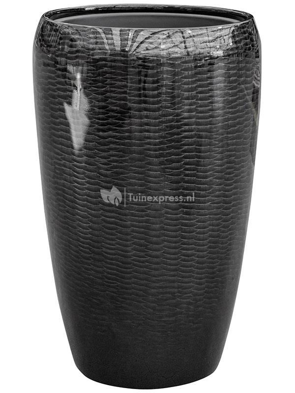 Idool bezoek Persona Baq Design Amfi grote bloempot binnen Snake 43x43x68 cm zwart |  Tuinexpress.nl