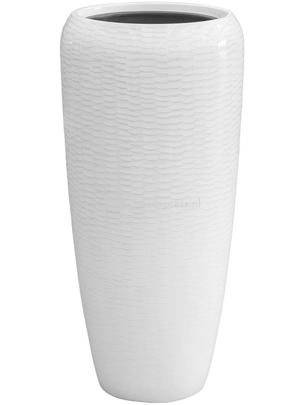 uitbreiden Onderling verbinden Oplossen Baq Design Amfi hoge bloempot binnen Snake 34x34x75 cm wit | Tuinexpress.nl