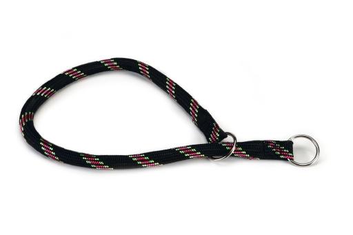 Afbeelding beeztees - halsband hond - rond - nylon - zwart - 60 cm x 13 mm door Tuinexpress.nl