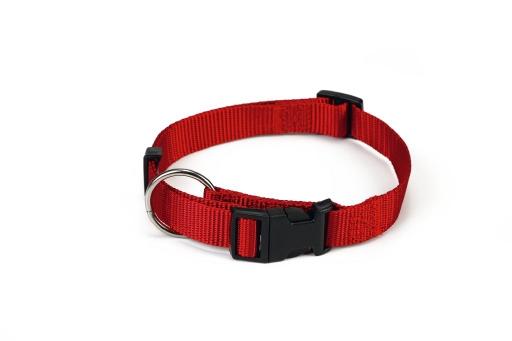 Afbeelding beeztees - halsband hond - nylon - rood - 22-35 cm x 10 mm door Tuinexpress.nl