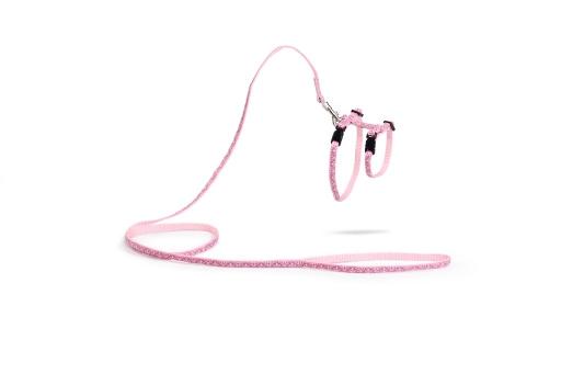 Afbeelding beeztees mystic - kittentuig - nylon - roze - 15-33 cm door Tuinexpress.nl