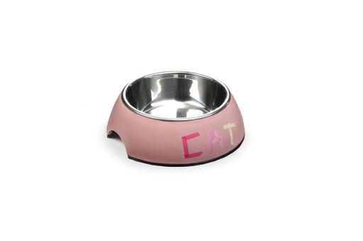 beeztees tape cat - kattenvoerbak - roze - 14x4,5 cm