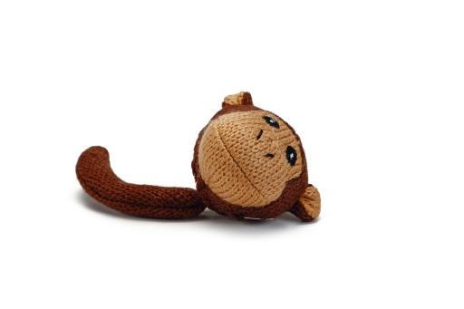 Afbeelding beeztees monkey wollen sok - kattenspeelgoed - bruin - 9 cm door Tuinexpress.nl