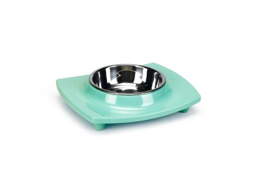 Afbeelding Beeztees melamine eetbak voor de kat, Suki. Mint. 18,5 x 16 x 5 cm door Tuinexpress.nl