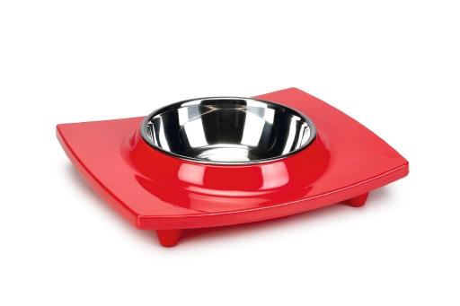 Afbeelding Beeztees melamine eetbak voor de kat, Suki. Rood. 24 x 20 x 5 cm door Tuinexpress.nl