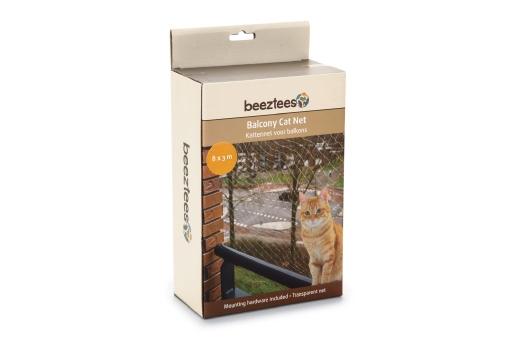 Afbeelding Beeztees Kattennet voor balkon transparant 8x3 m 41084 door Tuinexpress.nl