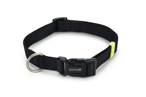 Afbeelding beeztees uni - halsband hond - zwart - 48-70 cm x 25 mm door Tuinexpress.nl