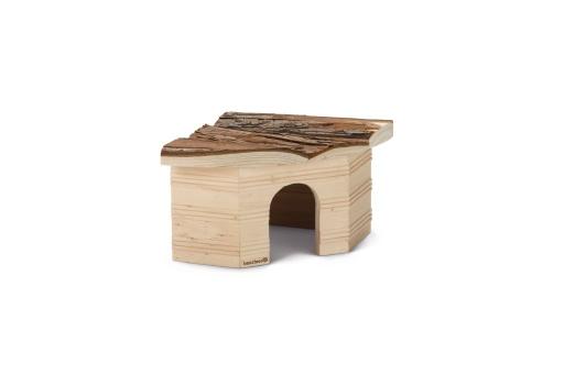 Afbeelding beeztees tritrep forest blokhut - knaagdier - 15x15x10 cm door Tuinexpress.nl