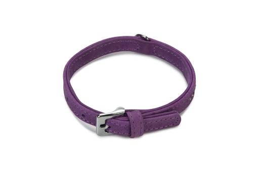 Afbeelding beeztees buffalo - halsband hond - leer - paars - 23-29 cm door Tuinexpress.nl