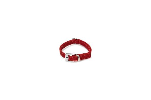 Afbeelding beeztees buffalo - halsband hond - leer - rood - 17-21 cm door Tuinexpress.nl