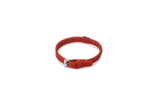 Afbeelding beeztees buffalo - halsband hond - leer - rood - 23-29 cm door Tuinexpress.nl