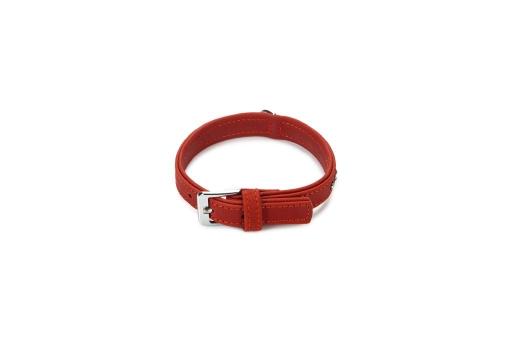 Afbeelding beeztees buffalo - halsband hond - leer - rood - 25-31 cm door Tuinexpress.nl