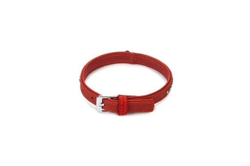 Afbeelding beeztees buffalo - halsband hond - leer - rood - 30-36 cm door Tuinexpress.nl