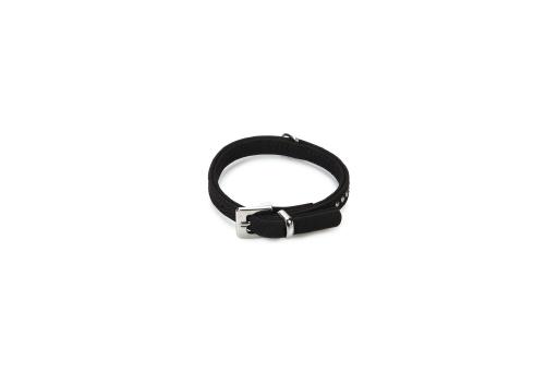 Afbeelding beeztees buffalo - halsband hond - leer - zwart - 20-24 cm door Tuinexpress.nl