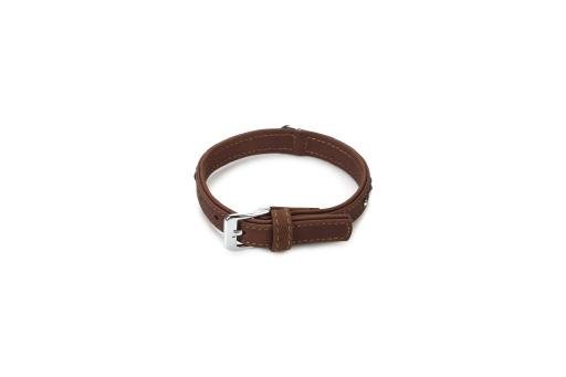 Afbeelding beeztees buffalo - halsband hond - leer - bruin - 35 cm x 17 mm door Tuinexpress.nl