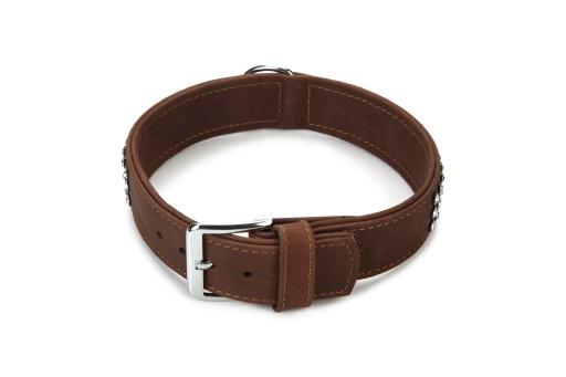 Afbeelding beeztees buffalo - halsband hond - leer - bruin - 60 cm x 40 mm door Tuinexpress.nl