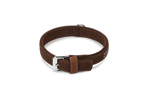 Afbeelding beeztees buffalo - halsband hond - leer - bruin - 50 cm x 30 mm door Tuinexpress.nl