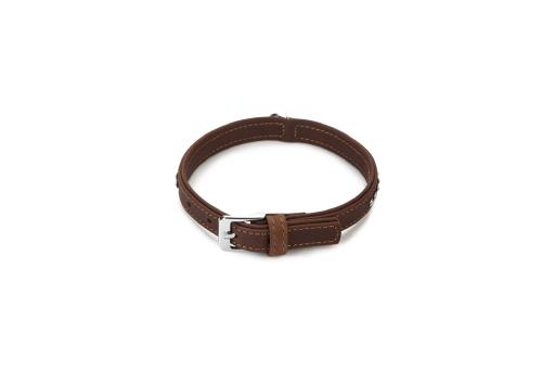 Afbeelding beeztees buffalo - halsband hond - leer - bruin - 40 cm x 17 mm door Tuinexpress.nl