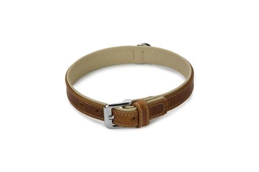 Afbeelding beeztees comfort - halsband hond - leer - bruin - 45 cm x 22 mm door Tuinexpress.nl