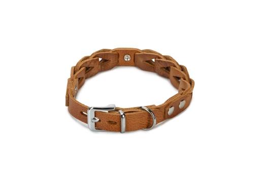 Afbeelding beeztees connex - halsband hond - leer - cognac - 45 cm x 20 mm door Tuinexpress.nl