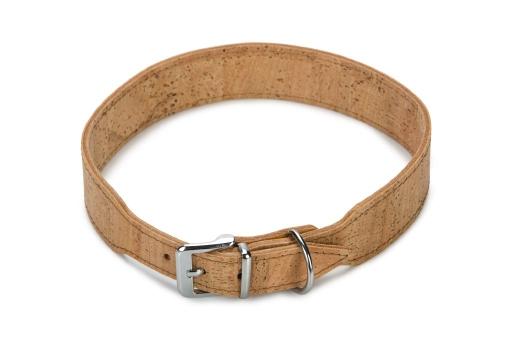 Afbeelding beeztees cork - halsband hond - leer - naturel - 60 cm x 35 mm door Tuinexpress.nl