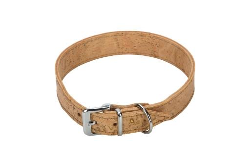 Afbeelding beeztees cork - halsband hond - leer - naturel - 50 cm x 30 mm door Tuinexpress.nl