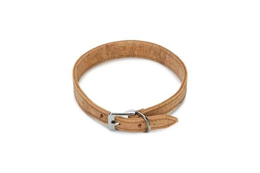 Afbeelding beeztees cork - halsband hond - leer - naturel - 40 cm x 20 mm door Tuinexpress.nl