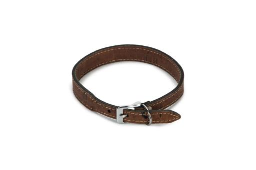 Afbeelding beeztees cork - halsband hond - leer - bruin - 40 cm x 20 mm door Tuinexpress.nl