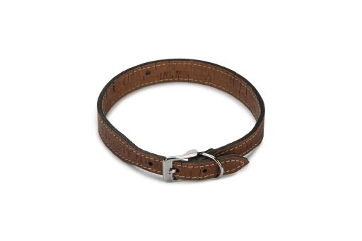 Afbeelding beeztees cork - halsband hond - leer - bruin - 45 cm x 20 mm door Tuinexpress.nl