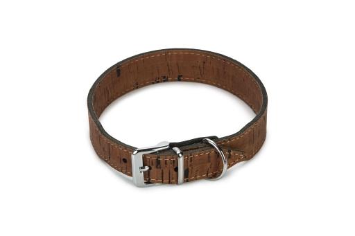 Afbeelding beeztees cork - halsband hond - leer - bruin - 50 cm x 30 mm door Tuinexpress.nl