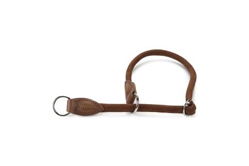 Afbeelding beeztees wurgband - halsband hond - leer - bruin - 45 cm x 10 mm door Tuinexpress.nl