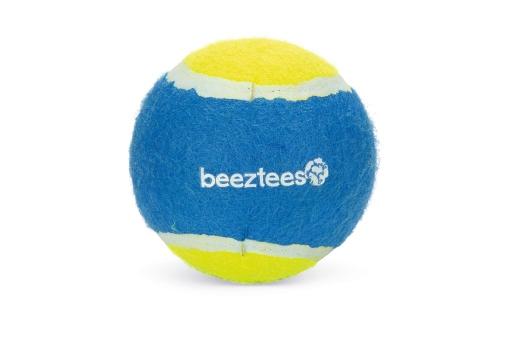 Afbeelding beeztees fetch tennis ball - hondenspeelgoed - blauw/geel - 10 cm door Tuinexpress.nl