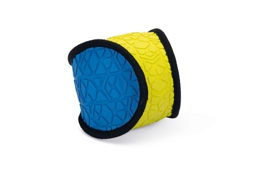 Afbeelding beeztees fetch ball - hondenspeelgoed - blauw/geel - 16 cm door Tuinexpress.nl