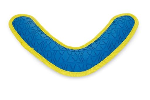 Afbeelding beeztees fetch boomerang - hondenspeelgoed - blauw/geel - 25x25x4 cm door Tuinexpress.nl