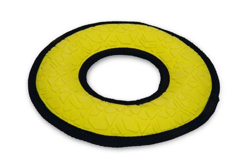 Afbeelding beeztees fetch ring - hondenspeelgoed - rubber - geel - 21,5 cm door Tuinexpress.nl