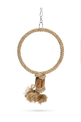 Afbeelding beeztees ringy - vogelspeelgoed - hout - bruin - 48 cm door Tuinexpress.nl