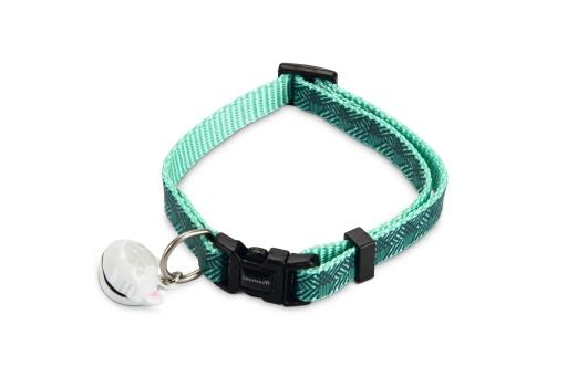 Afbeelding beeztees geo - kattenhalsband - nylon - donkergroen - 20-30 cm door Tuinexpress.nl