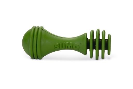 Afbeelding beeztees sumo play weight - hondenspeelgoed - rubber - groen - 13x5x5 cm door Tuinexpress.nl