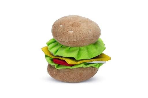 Afbeelding beeztees burger - hondenspeelgoed - pluche - 14x12,5x11 cm door Tuinexpress.nl