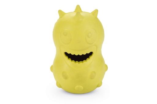 Afbeelding beeztees monster - hondenspeelgoed - rubber - geel - 11x7 cm door Tuinexpress.nl