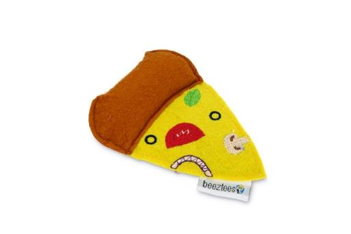 Afbeelding beeztees pizza - kattenspeelgoed - geel - 10,5x7,5x1,5 cm door Tuinexpress.nl