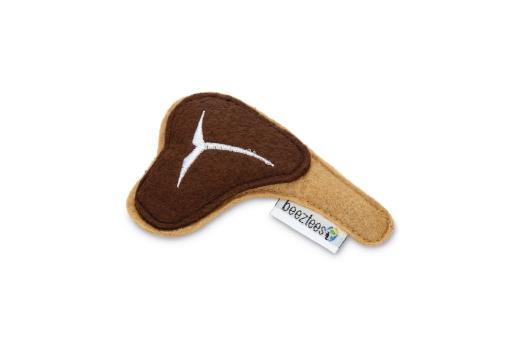 Afbeelding beeztees t-bone - kattenspeelgoed - bruin - 8x6x2 cm door Tuinexpress.nl