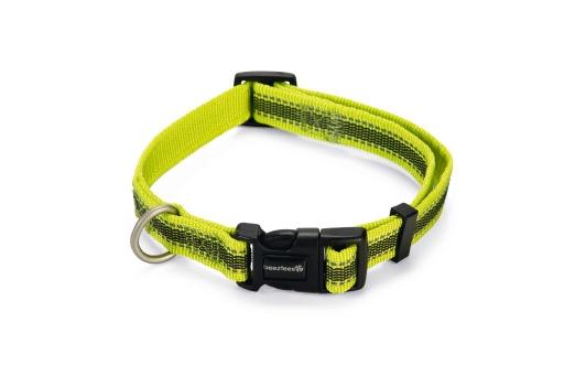 Afbeelding beeztees cabo - halsband hond - nylon - geel - 35-50 cm door Tuinexpress.nl