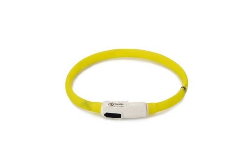 Afbeelding beeztees safety gear dogini - hondenhalsband - usb - geel - 35x1 cm door Tuinexpress.nl