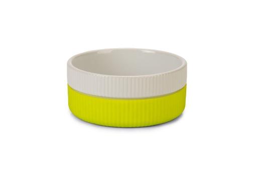 Afbeelding beeztees voer- en drinkbak bik - kat - keramiek+silicone - wit groen - 11,5cm door Tuinexpress.nl