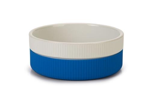 Afbeelding beeztees voer- en drinkbak nuf - hond - keramiek+silicone - blauw - 15,5cm door Tuinexpress.nl