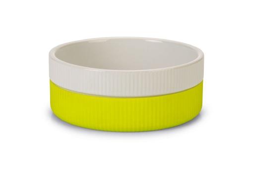 Afbeelding beeztees voer- en drinkbak nuf - hond - keramiek+silicone - wit groen - 15,5 cm door Tuinexpress.nl