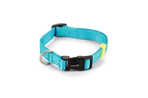 Afbeelding Beeztees uni - halsband hond - nylon - licht blauw - 26-40cmx15mm door Tuinexpress.nl