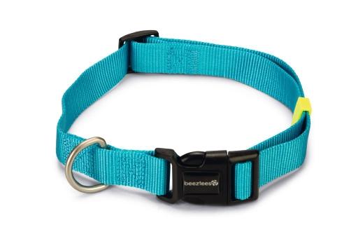 Afbeelding Beeztees uni - halsband hond - nylon - licht blauw - 48-70cmx25mm door Tuinexpress.nl