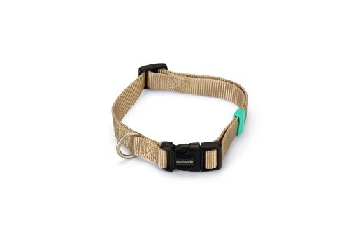 Afbeelding Beeztees uni - halsband hond - nylon - beige - 35-50cmx20mm door Tuinexpress.nl